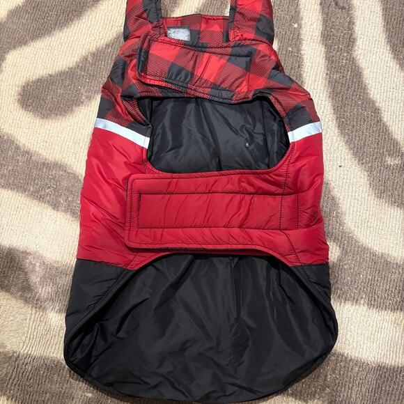 32 Degrees Dog Down Vest Red Plaid Puffer Jacket L - Picture 3 of 10